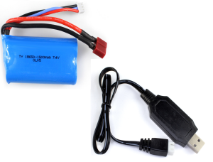 Akumulator Li-Ion 7,4V 1500mAh + Ładowarka 